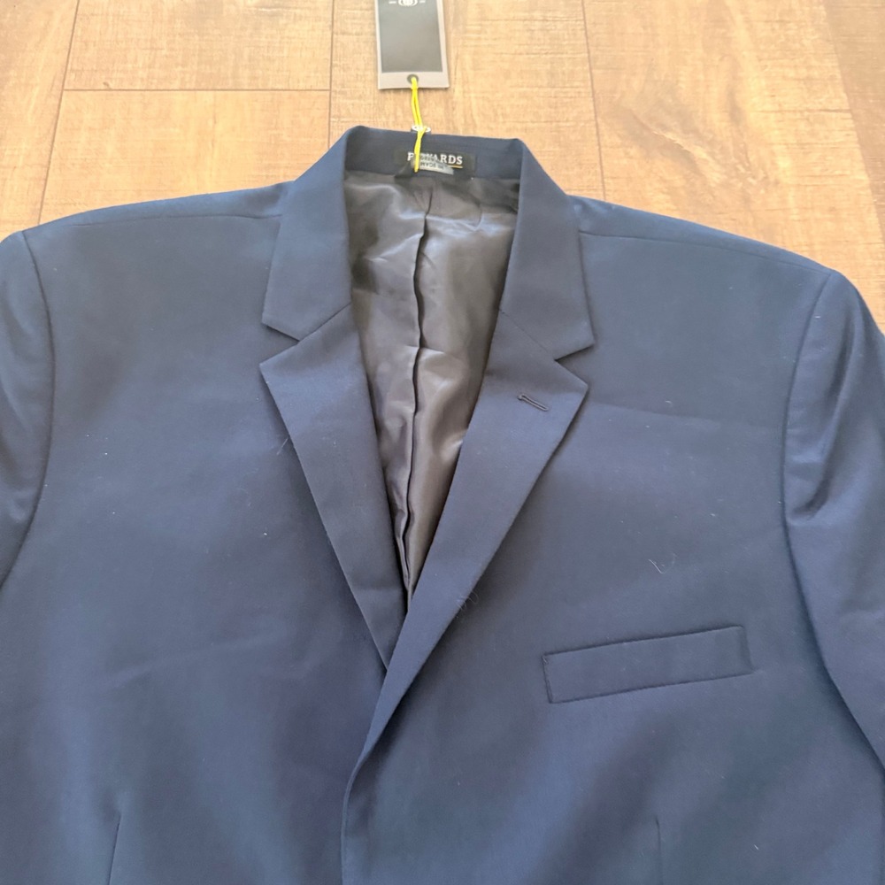NWT Edwards Suit Jacket Mens 48 R Navy Blue Wool Blend Russel Comfort Stretch - Picture 13 of 13